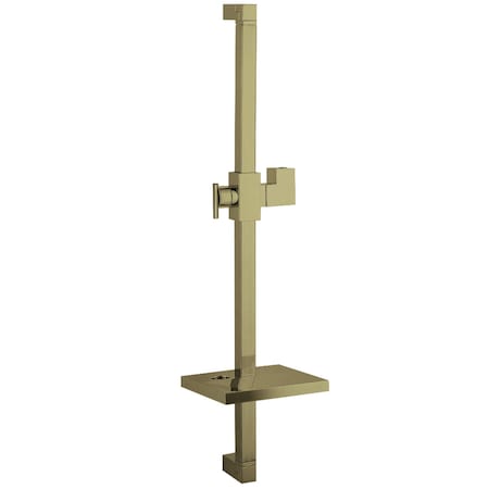 Kingston Brass KX8267 24-Inch Shower Slide Bar with Soap Dish, Brushed Brass KX8267